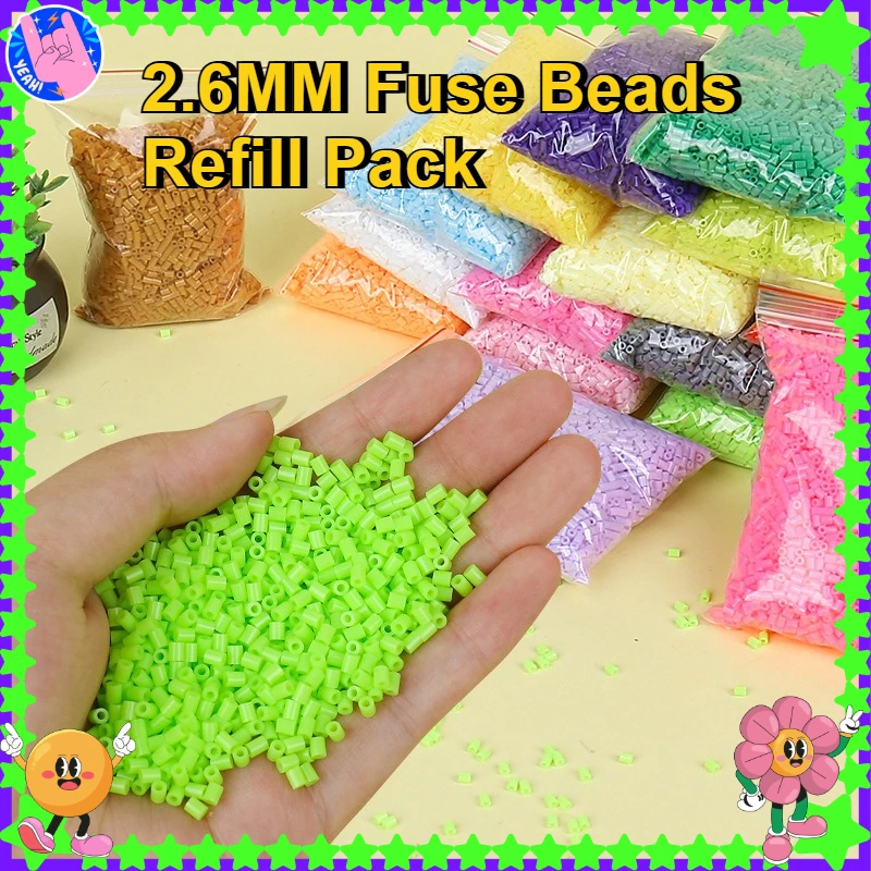 

1000 шт. термомозаики 2,6 мм, 120 цветов, бусины Hama, мини-бусины для детского творчества, поделок, качественный подарок