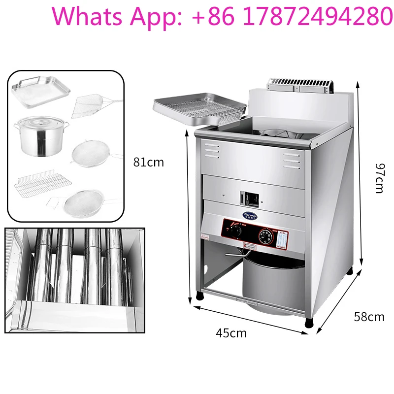 30L/40L  Deep Fryer 30 Liter Commercial 1 Tank Chicken Frying Machine with Thermostat Temperature Control