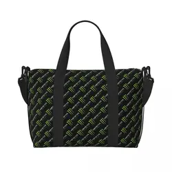 Borsa da viaggio personalizzata Monsters Racing Energys Tote Bag da donna di grande capacità per bevande, palestra, spiaggia, tracolla