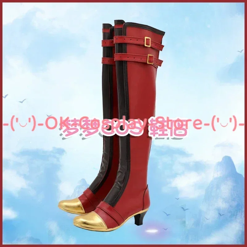 Kagehira Mika Cosplay Shoes Game Ensemble Stars Valkyrie Cosplay Props PU Leather Shoes Halloween Carnival BootsCustom Made