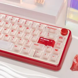 White Fog Theme Keycap 154 Keys Cherry Profile Screen Printing PC Transparent Custom Keycap for Mechanical Keyboard Accessories