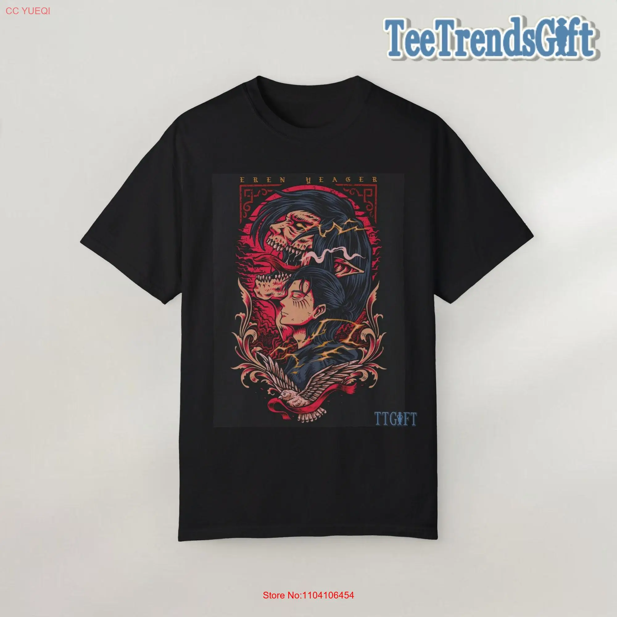 Exclusive Eren Yeager X Attack Titan T shirt long or short sleeves