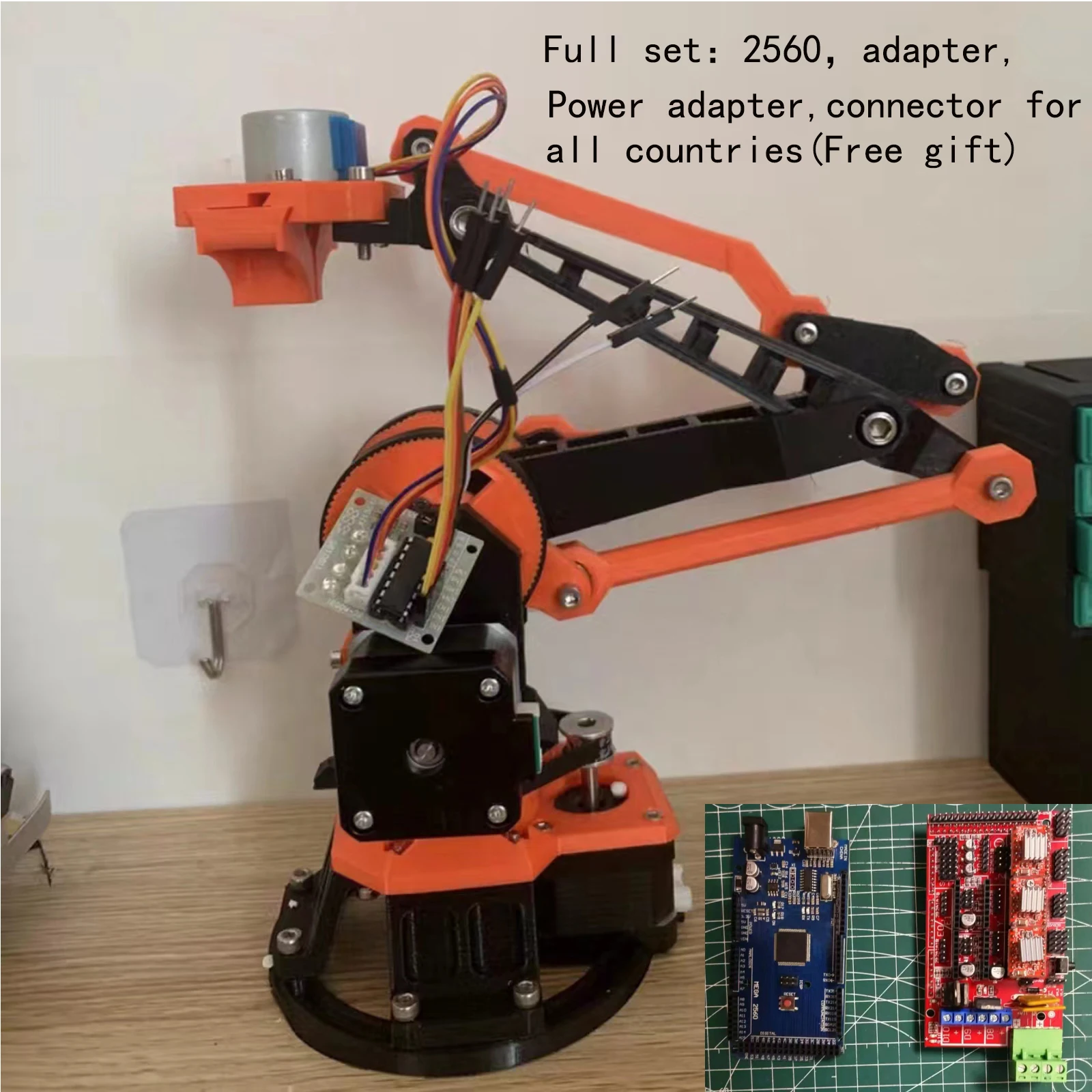 High Precision 4 Dof Stepper Robot Arm For Arduino 2560 Programmable Robot Kit 3D Printing CNC Motor Robotic Arm Stepper Claw