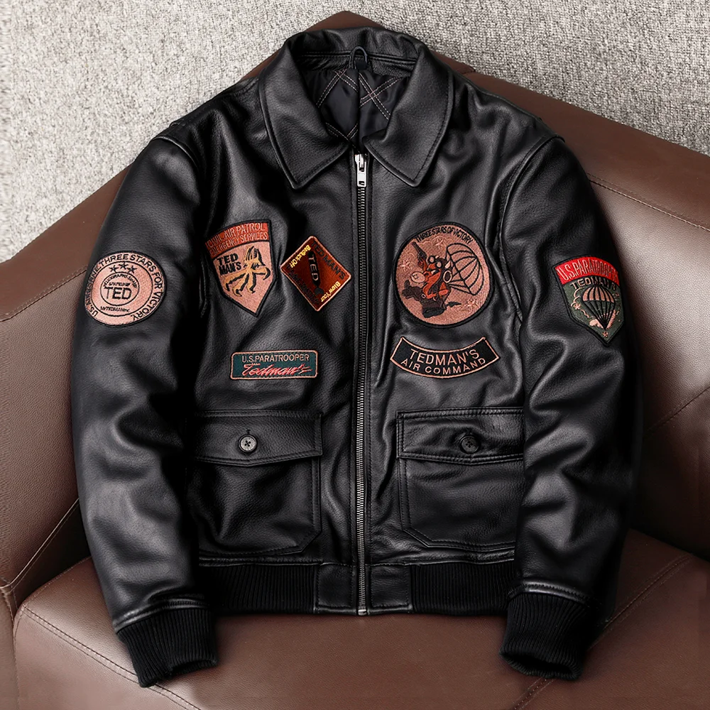 

Мужская куртка из натуральной кожи с хлопковой подкладкой и воротником-стойкой, с флисовой внутренней отделкой, повседневная, модная, осенне-зимняя