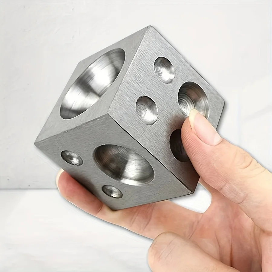 Square Stamped Block 50mm x 50mm Dapping Block Professional Jeweler Metal Forming Shaping Tool for Jewelry Making