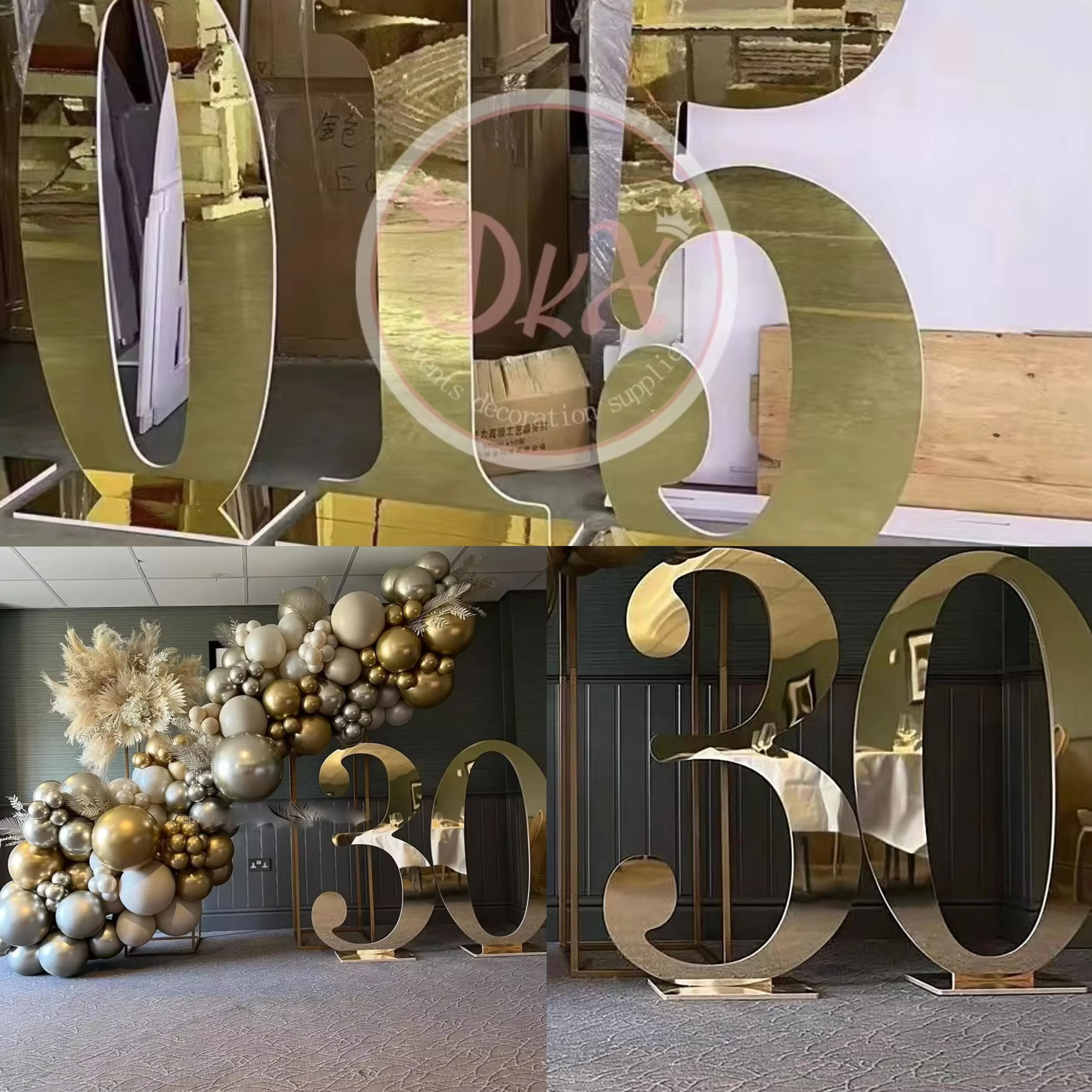 

FSDKX Custom Number Letters 30th Events Decoration Large Board For Baby Birthday Party Props