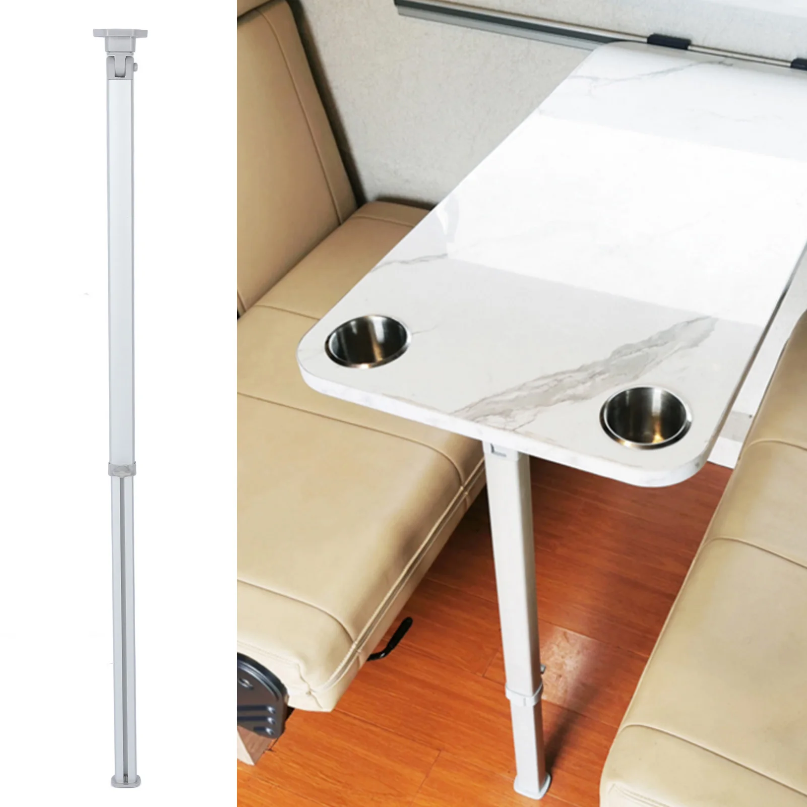 

680mm to 1200mm RV Folding Telescopic Table Leg Anodized Aluminum Alloy Height Adjustable Lifting Table Top Leg for RV Trailer