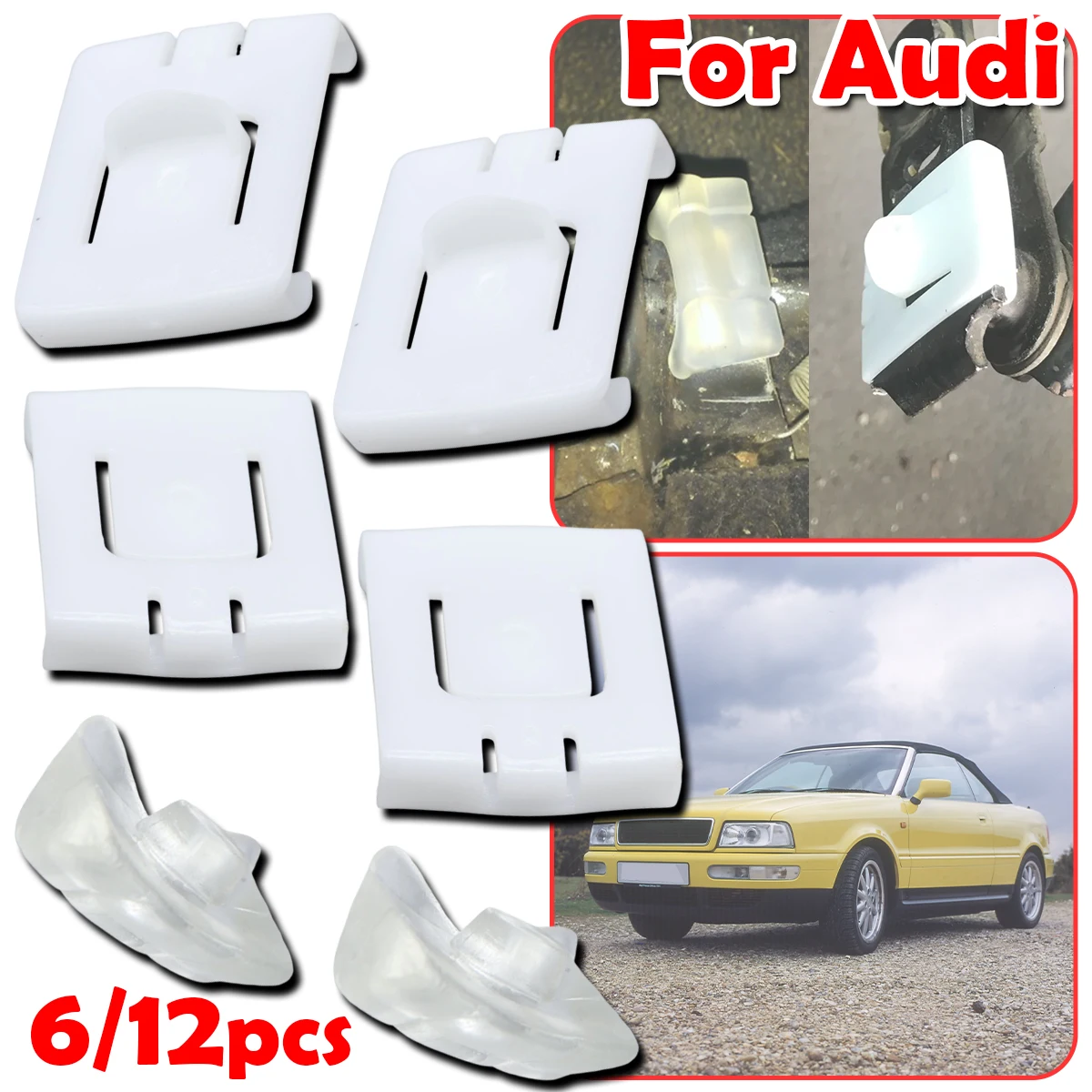 For Audi Coupe quattro Cabriolet 1985 1997 Car Front Seat Fastener Rail Runner Clip Bracket Sliders Guide 435881203A 191881213