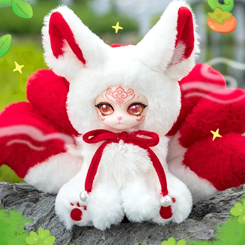 Novo produto em estoque fuyou registro de nove caudas brinquedo de pelúcia caixa cega bonito alívio do estresse cura adivinhação festival presente