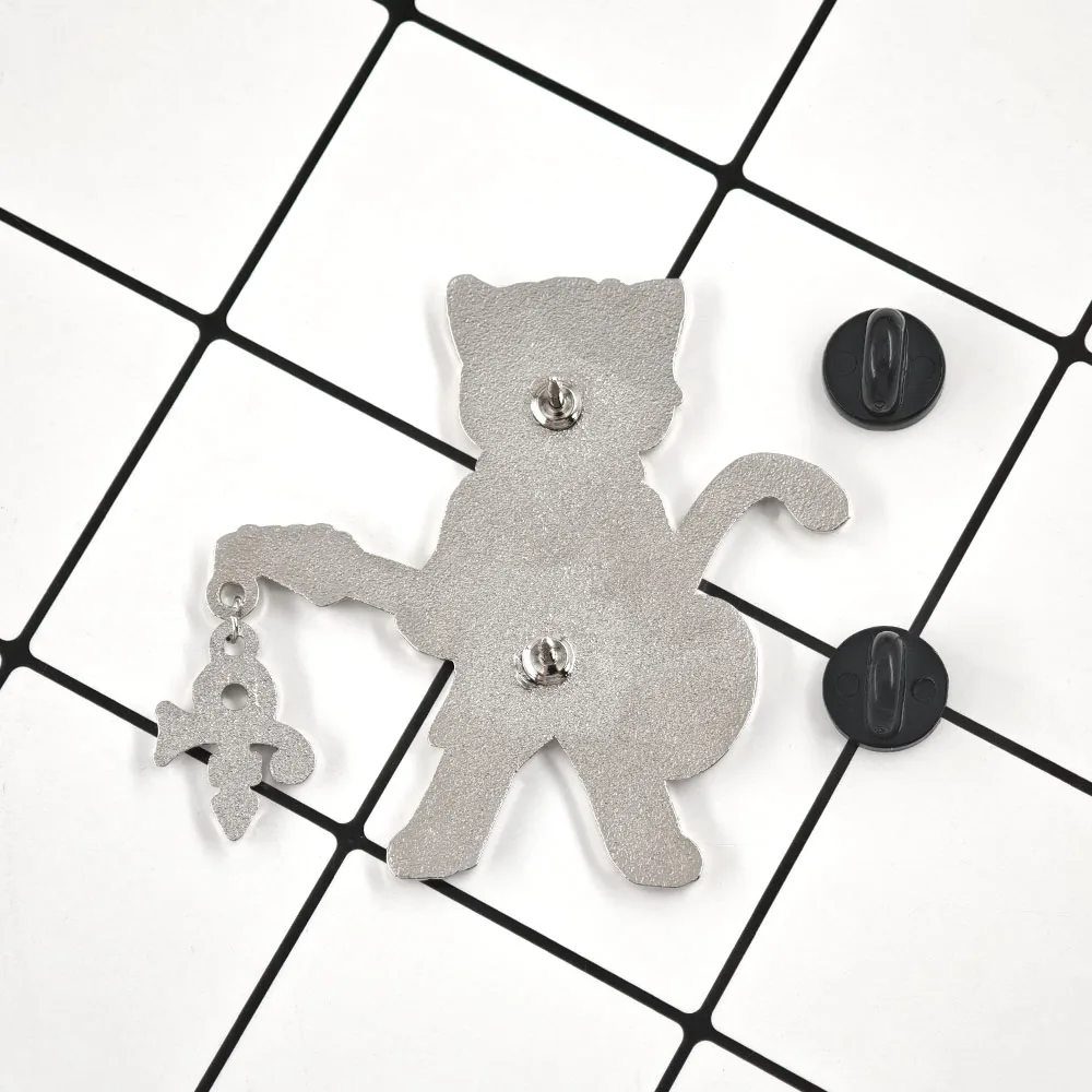 Prince Purple Rain Brosche Niedliche Katze, die Gitarre spielt Metall-Abzeichen Rockband-Liebessymbol Hängende Emaille-Pin Musik-Fan-Schmuckgeschenk – Detail 6