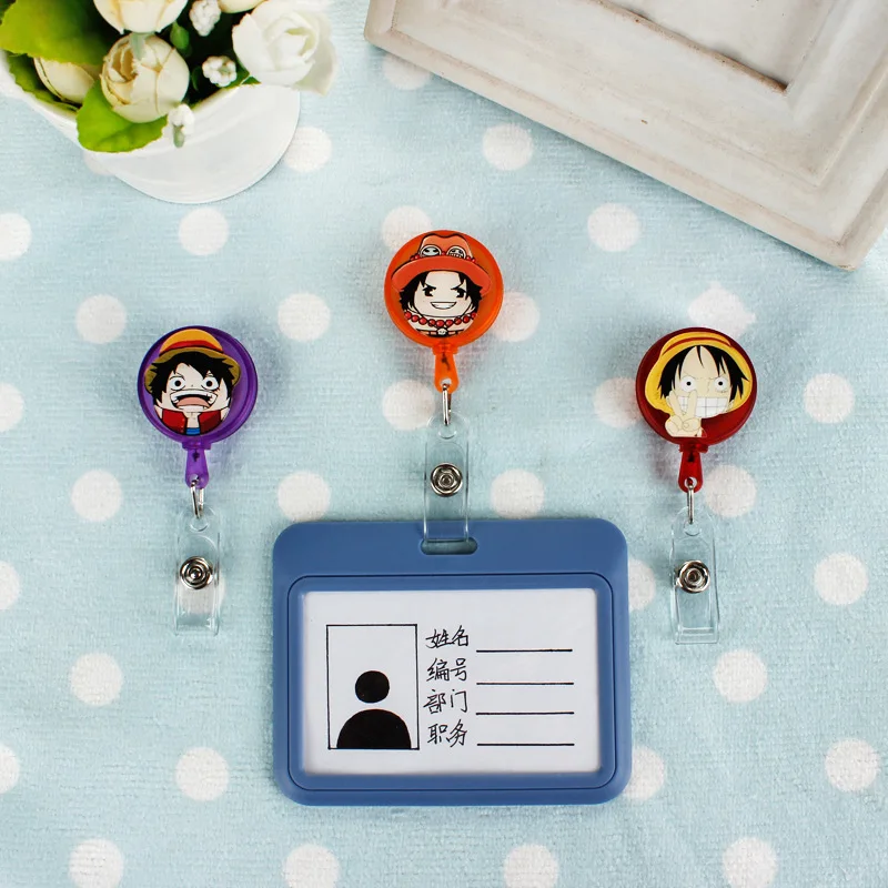 Cute Cartoon Funny for ID Card Holder Scalable Toggle Clip Employee Card Doctor Nurse Chest Card Student Bus Card Holder - view 3