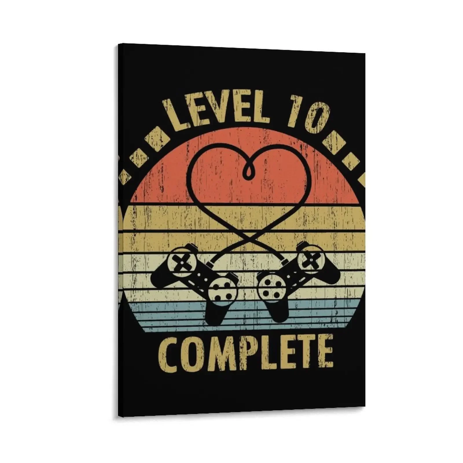 

Level 10 Complete - 10th Wedding Anniversary Gift Video Gamer Canvas Painting poster aesthetic decorative frames wall room