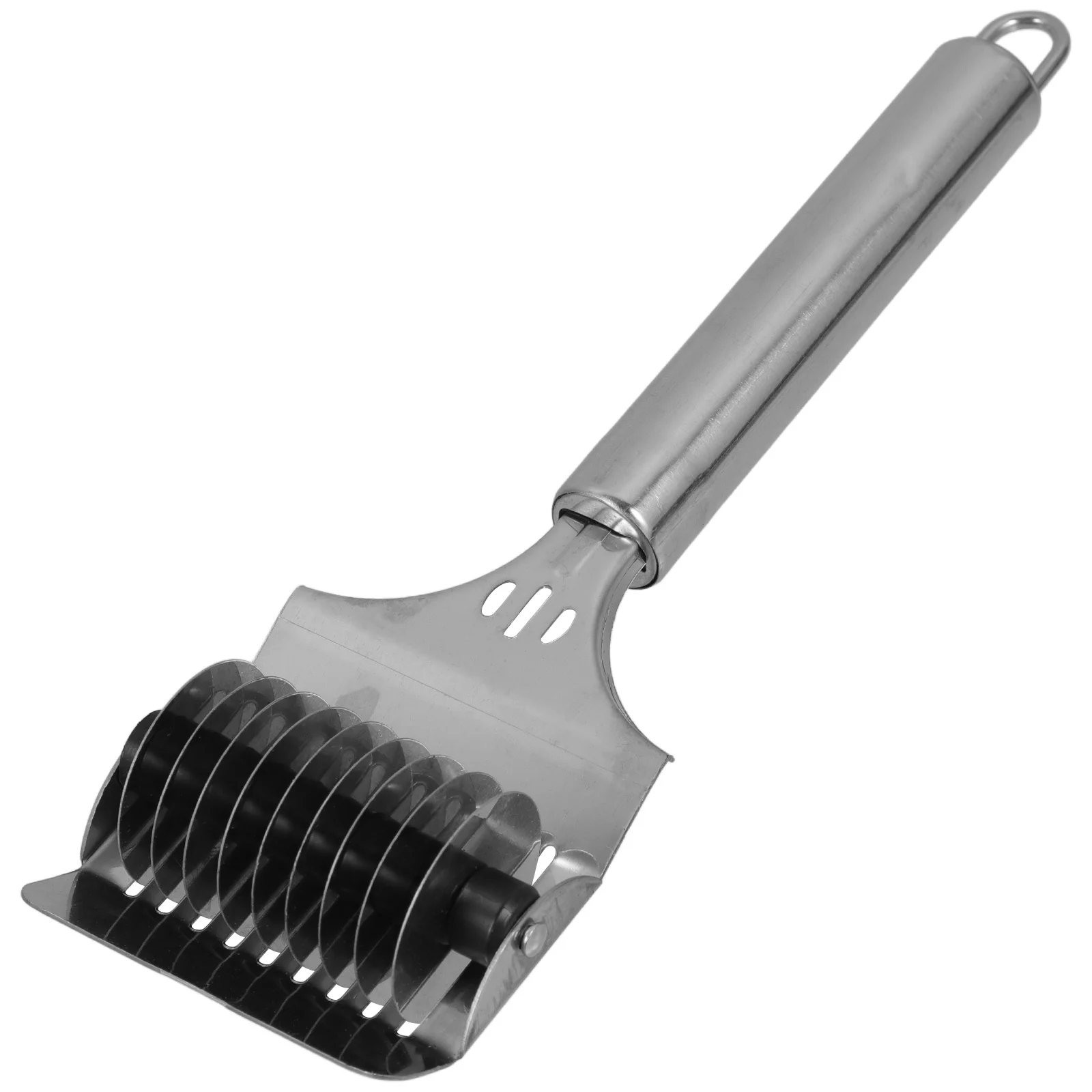

1Pcs Noodles Cutter with Ergonomic Handle Stainless Steel Dough Chopper Creative Texture Manual Slicer for Home Restaurant