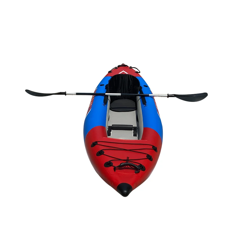 SOLAR MARINE 10 Ft Single Person Inflatable Canoe For Pool River And Ocean Kayak Boat For Fishing Camping And Adventure