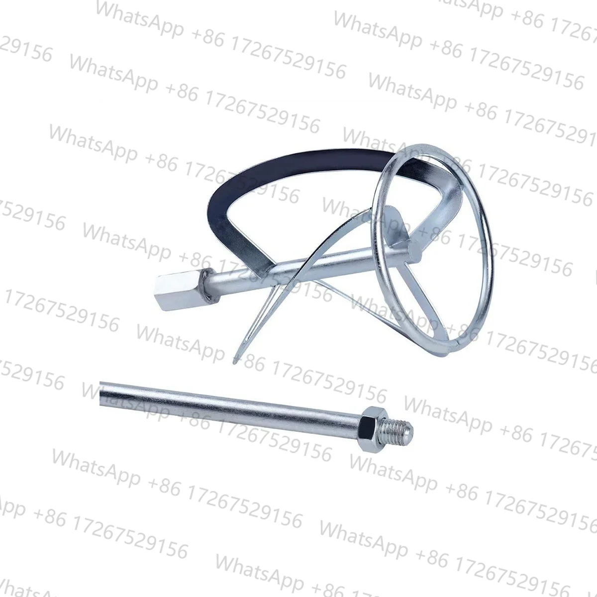 A26P Paint and Mud Mixer Stirring Rod for Drill Agitator Mixing Rod Concrete Mortar Mixer, Silver
