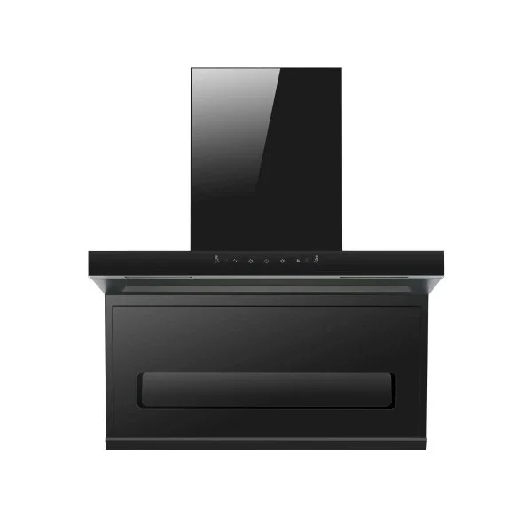 

ALK Черная стеклянная панель Вытяжка для кухни Бытовая вытяжка