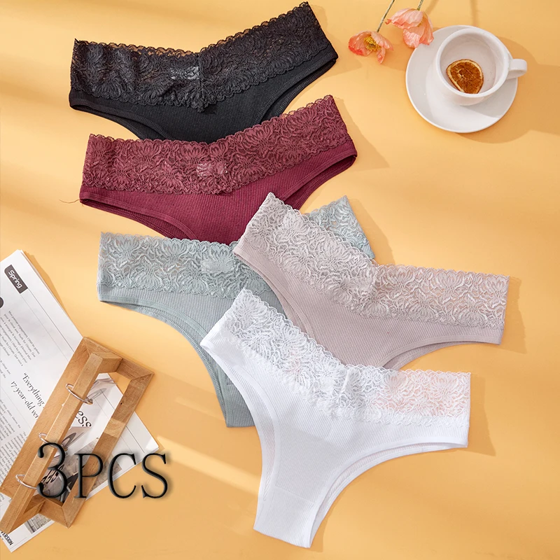 3PCS Breathable Comfortable Cotton Women's Underwear Sexy Fashion Women's Briefs Seamless Soft Women