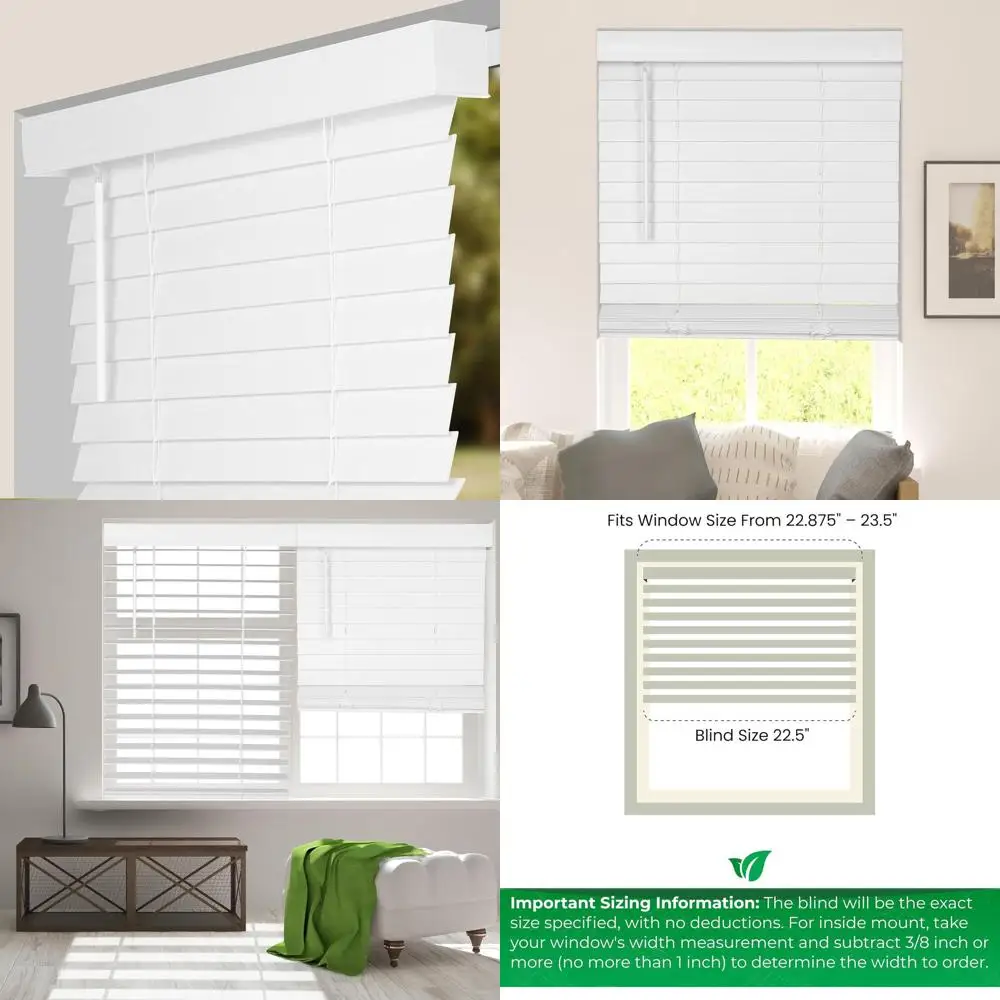 

Классические деревянные жалюзи Valance с 2 ламелями, 22,5 дюйма в ширину x 36 дюймов в высоту, белые, подходят для внутренних помещений и окон дома