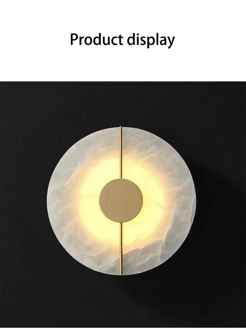 Modern Marble Wall Sconce Alabaster Light Image 6