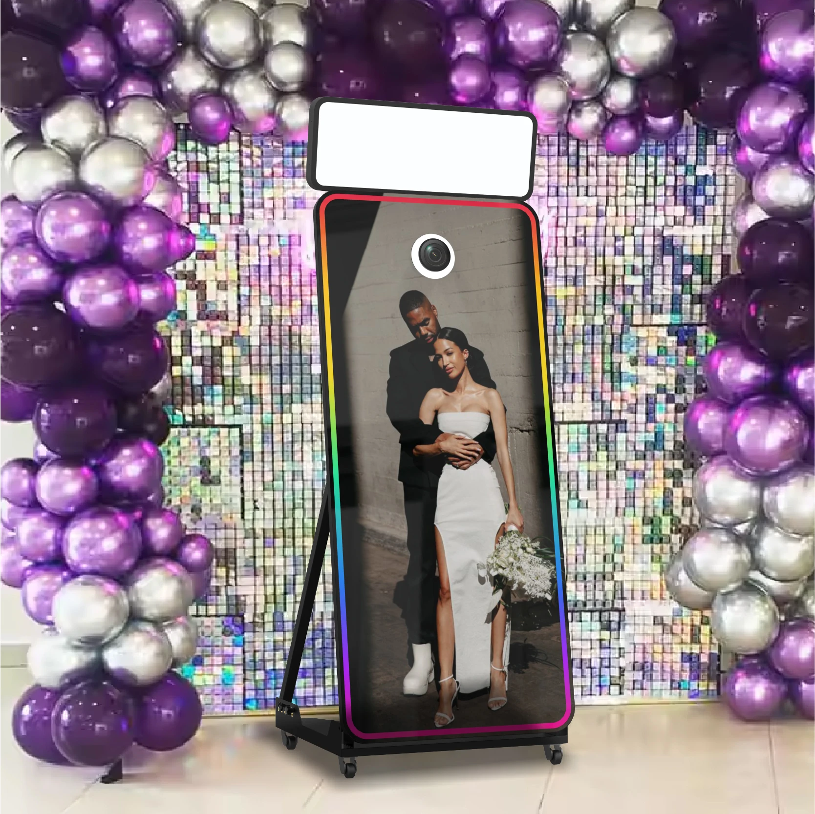 

Supplier Custom 70 Inch Selfie Oval Mirror-photo-booth Magic Mirror Self Service Photo Booth