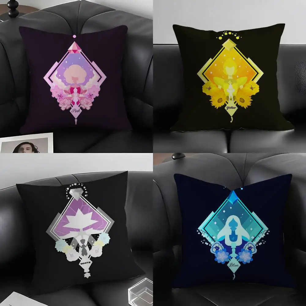 S-Steven UniverseS Pillow Case Home Dorm Chair Back Short Plush Double-sided Printing Office Nap Time Cushion Cover