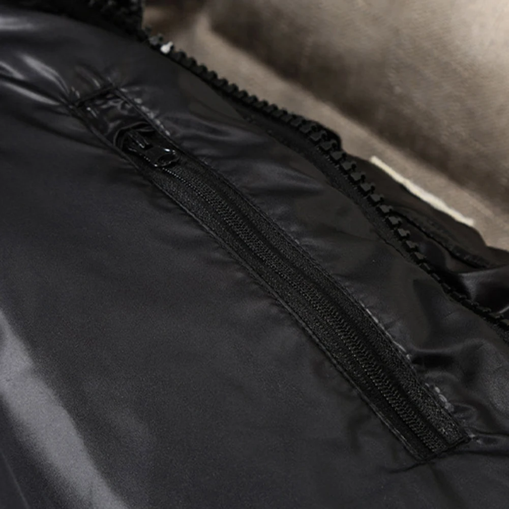 

Женская повседневная куртка-пуховик с длинным рукавом и воротником-стойкой с капюшоном и молнией спереди на весну, осень-зиму