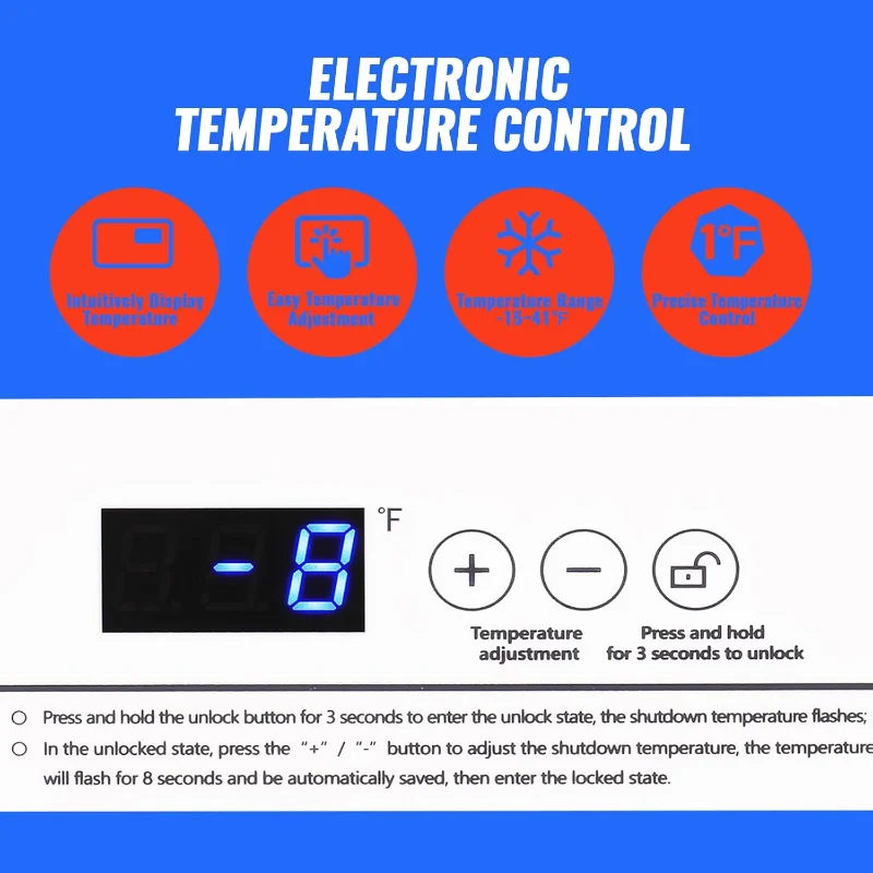 فريزر صغير عميق مفتوح الباب، فريزر صغير الحجم، مع سلة تخزين قابلة للإزالة لمرآب المطبخ المنزلي باللون الأبيض