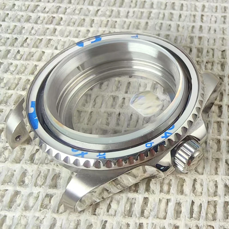 40mm red case for NH34 35 36 8215 movement, 28.5mm dial, sapphire glass back, transparent waterproof