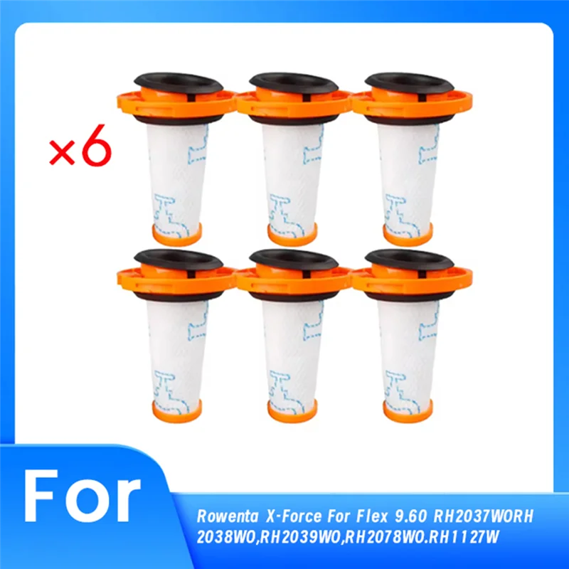 حار بيع 6 قطعة مرشحات مسبقة لروينتا X-FORCE FLEX 9.60 مكنسة كهربائية لاسلكية قابلة للغسل وقابلة لإعادة الاستخدام ملحقات تنظيف فعالة #6
