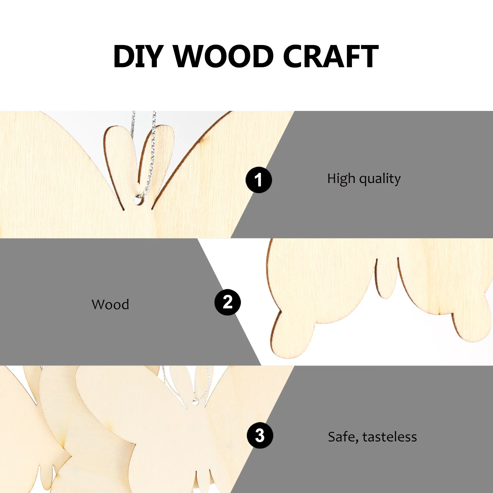 

50Pcs Blank Butterfly Wooden Cutouts Unfinished Wood Crafts for DIY Painting Party Decoration Wood Slices Handicraft Ornament