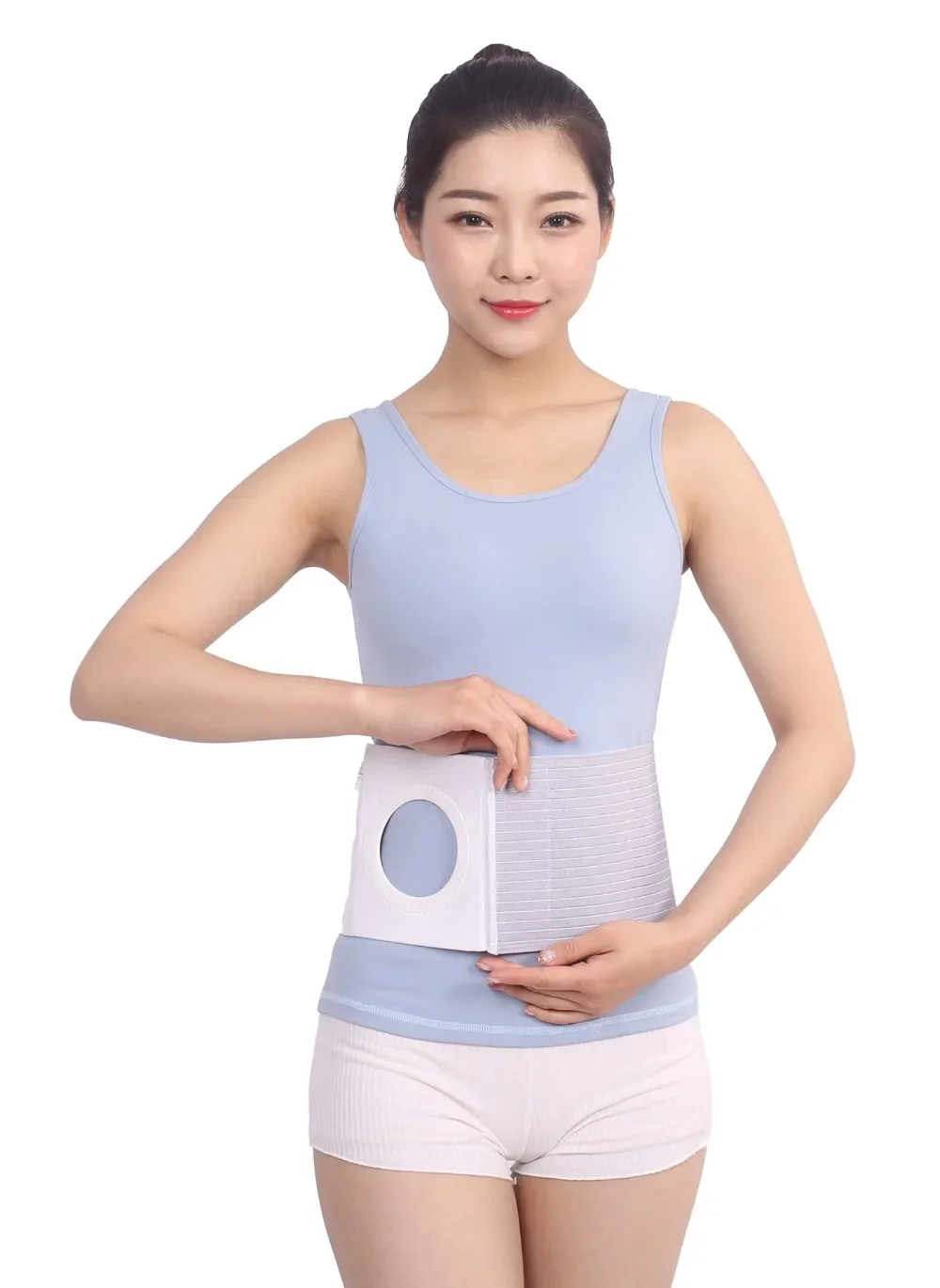 Medical Abdominal Band Elastic Breathable Care Postpartum Lumbar Abdominal Band Adjustable Fixed Supports Ostomy Abdominal Bands