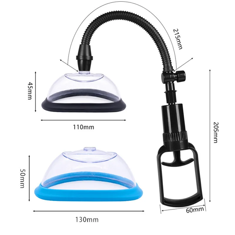 Помпа для Вагины и клитора с ручным прессом, стимулятор сосков для Вагины и клитора, увеличивающий объем вакуумного насоса, интимные игрушки