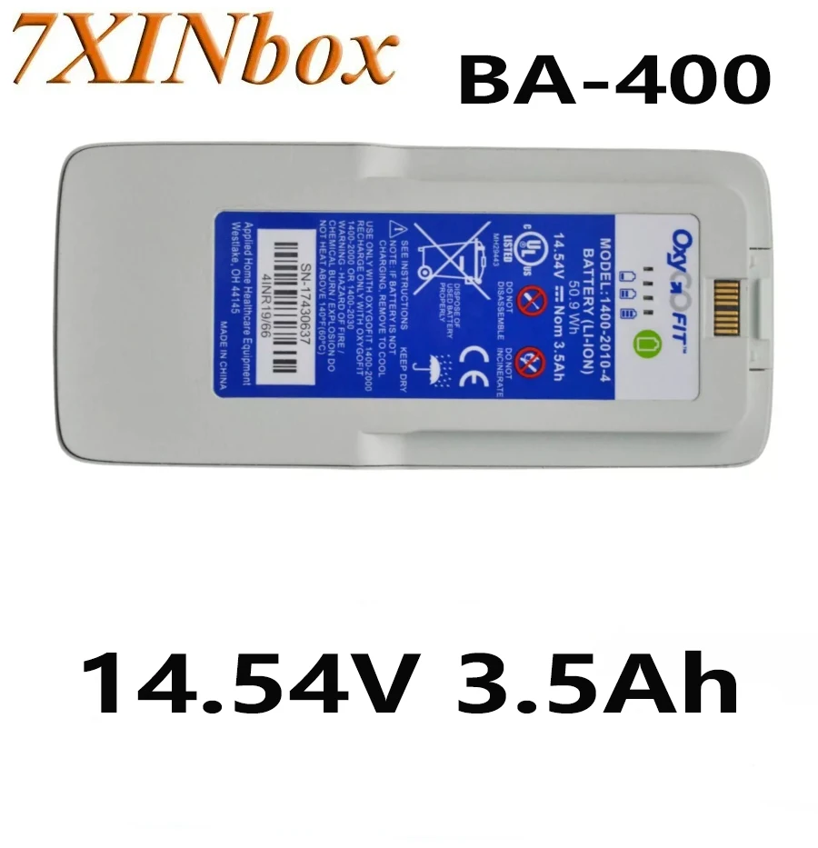 

7XINbox BA-400 1400-2010-4 14.54V 3.5Ah battery for Inogen G4 OxyGo FIT 1400-2000 1400-2030