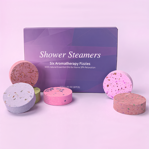 6pcs shower evaporator, shower bomb, bath salt gift box, body care, spa, bubble bath suitable for women and men's bathroom