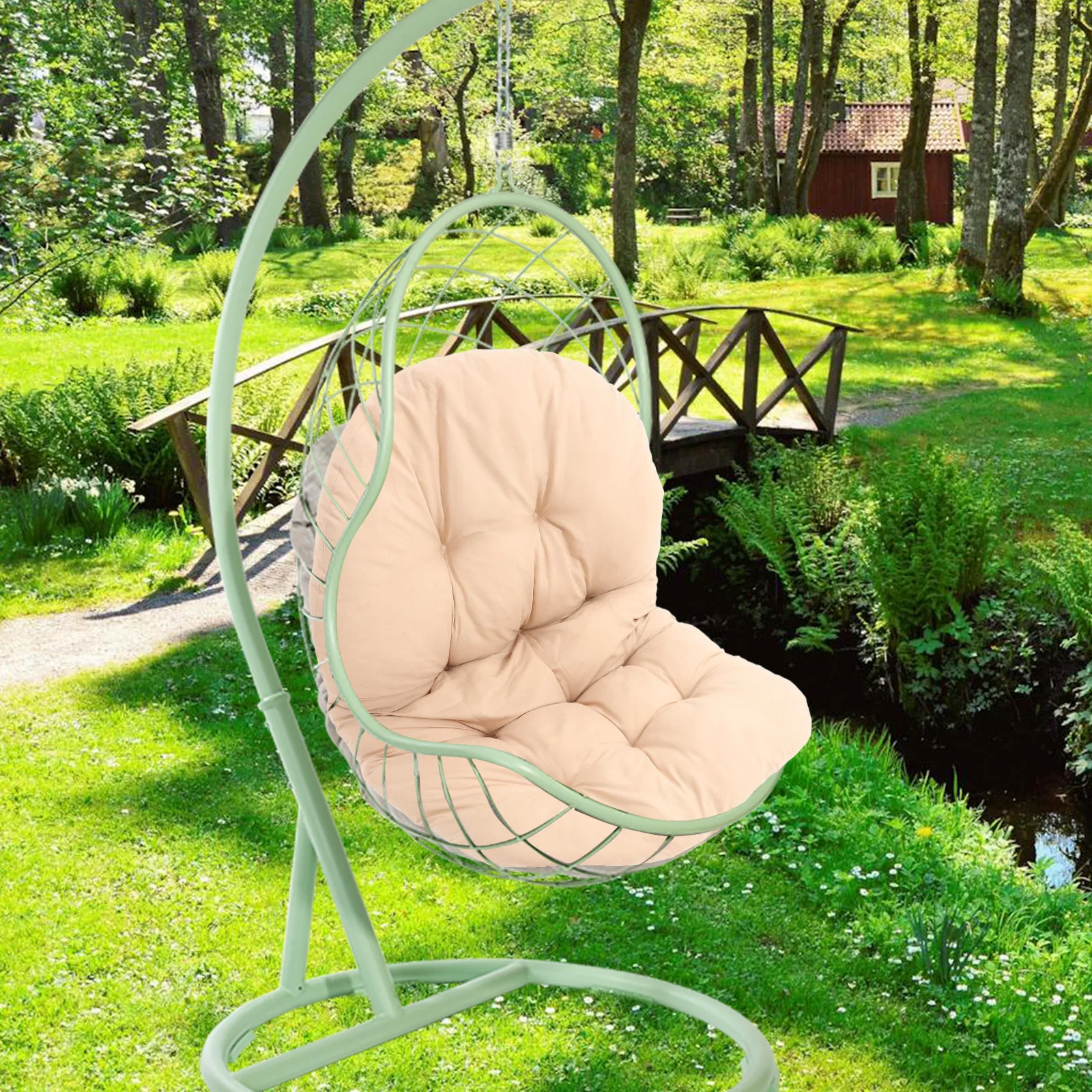 

Egg Chair Cushion Replacement Hanging Basket Chair Cushion Thick High Density Foam Waterproof Uv Resistant for Outdoor Garden