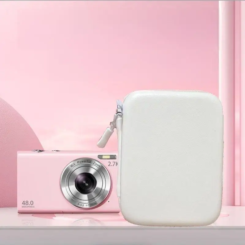 1Pcs Mini CCD Cameras Protective Case With Travel Cover Mesh Pocket For Accessories And SD Cards Digital Camera Bag