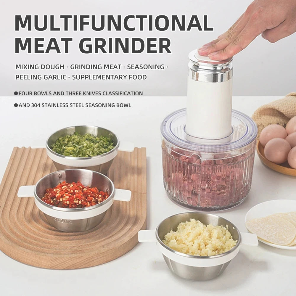 مفرمة خضراوات سعة 1.2 لتر، مفرمة لحم كهربائية، مفرمة لحم كهربائية