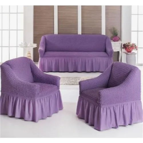 Gossamer Wheel Seat Cover/Sofa Cover 3 + 1 + 1 _ lilac