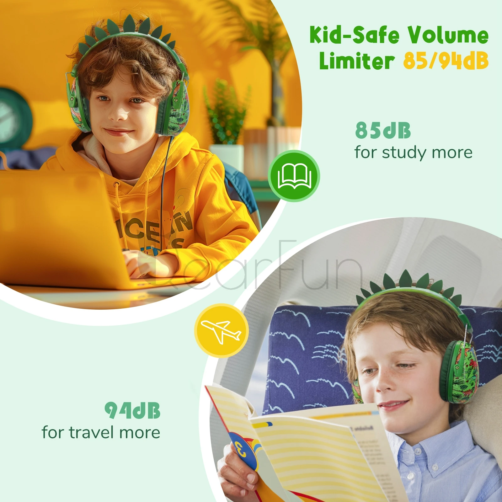 Cute Kids Headpphones Wired with Mic Over-Ear Girls Boys Children's Headphones Online Learn Headset for iPad Computer Kids Gifts