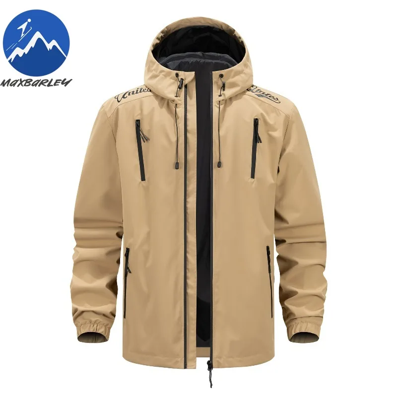 

Maxbarley осенняя ветрозащитная куртка мужская повседневная модная спортивная куртка для верховой езды свободная ветровка на молнии для рыбалки внедорожная верхняя одежда с капюшоном