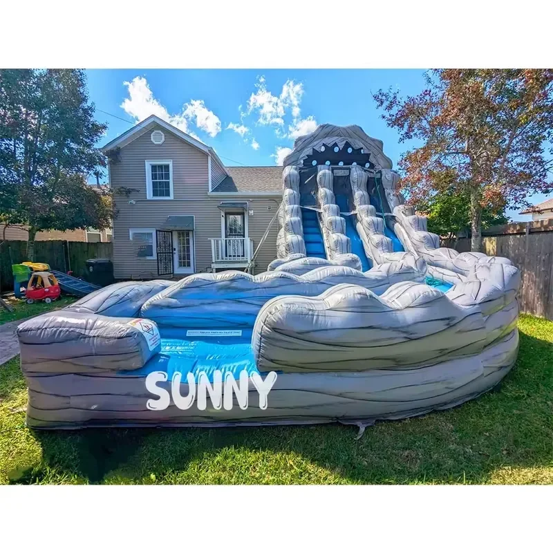 New Design City Commercial Kids Adults Slide Inflatable Play Inflatable Slides Water Inflatable Slide With Pool