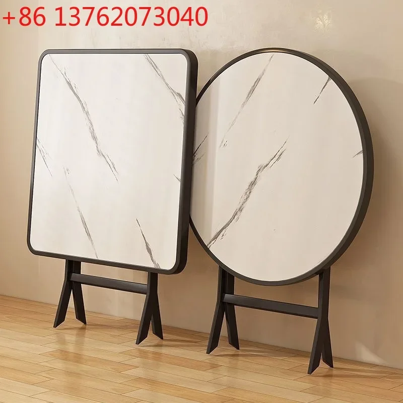 Foldable round table rental room dormitory portable stall square table