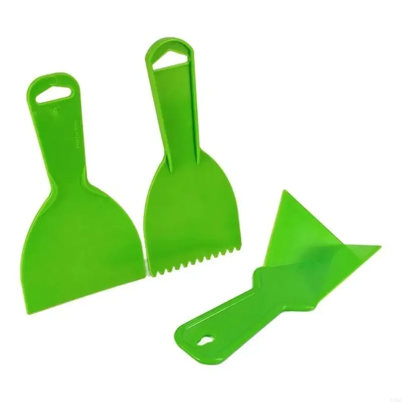 Упаковка из 3 пластиковых защелок скребки DIY Паттерна расческа