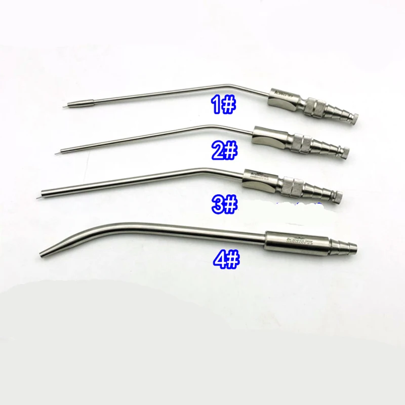 Stainless Steel Salivary Tube Metal Suction Head Planting Straw