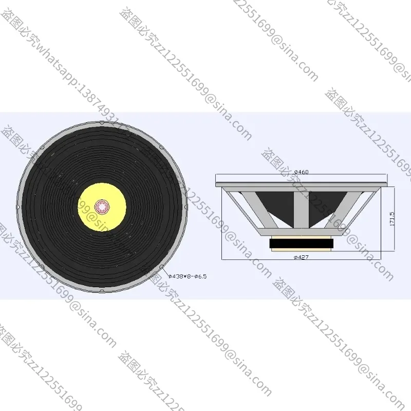 Suitable for 18-inch Advanced HiFi Speakers, Full-range Speaker Unit F18, One Pair