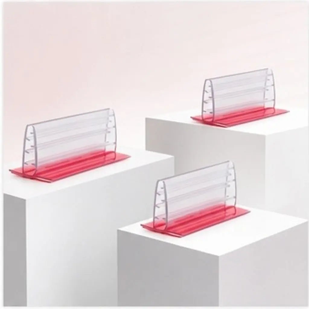30Pcs Self Adhesive Mini PVC Sign Holder Organizer Lightweight Compact Desk Partition Cards Labels Photos Office
