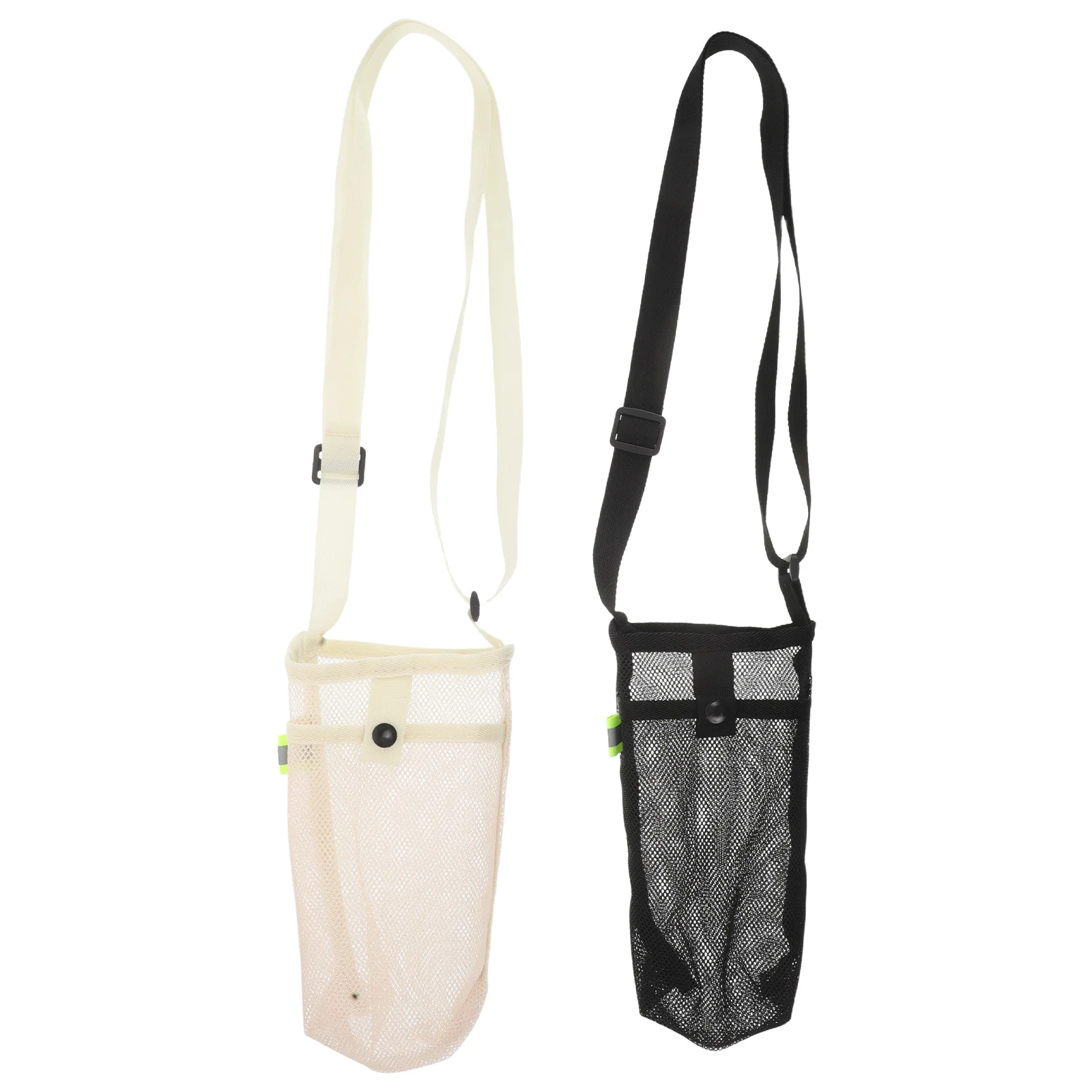

2Pcs Water Bottle Protective Cover Durable Mesh Insulated Bag Crossbody Design for Hiking Travel Outdoor Activities