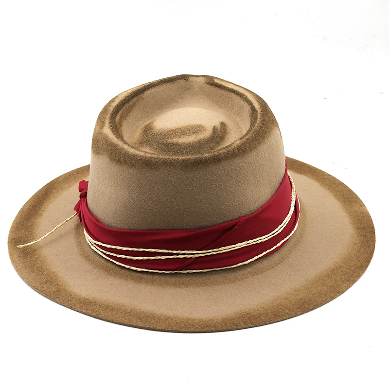 100% Australia Wool Fedora Hat Women Men Hat Ladies Fedoras Wide Brim Jazz Felt Hat Vintage Bucket Panama Winter Cap