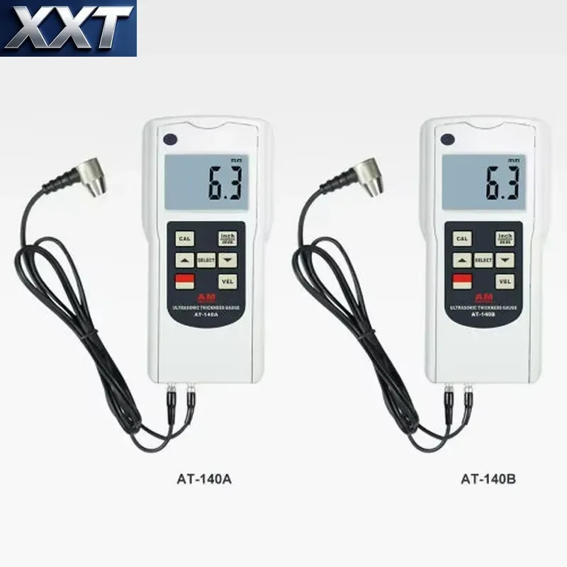 XXT Digital Ultrasonic Pipe Wall Thickness Tester AT-140A 5MHz Probe for Metal PVC Testing
