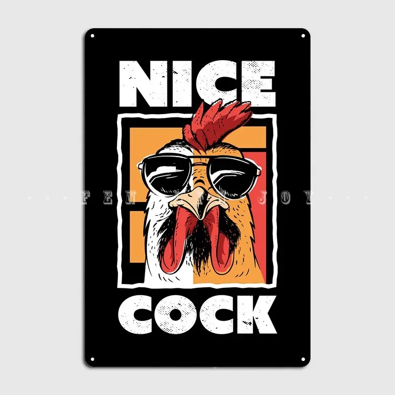 Chicken Farming Funny Nice Metal Sign Mural Painting Pub Garage Customize Wall Cave Tin Sign Poster